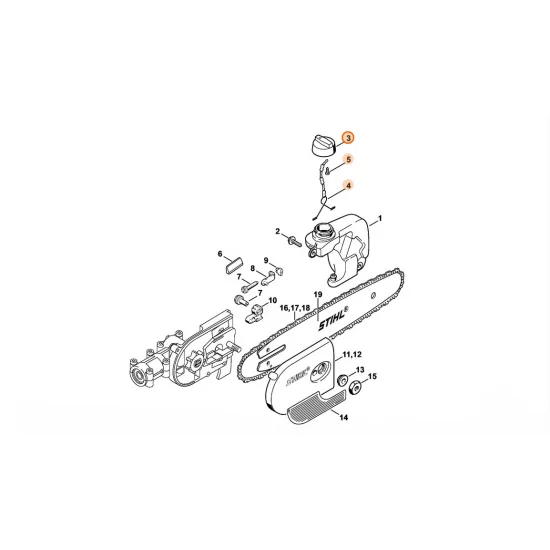 STIHL  Zamknięcie zbiornika oleju 1206 640 3600